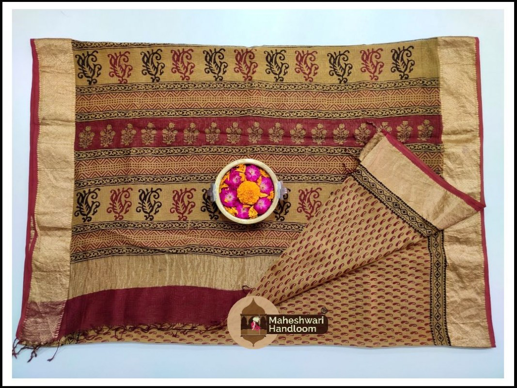 Maheshwari Bagh Print Sarees